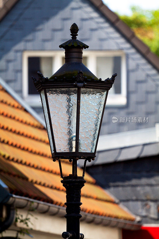 Essen Werden的旧街灯和灯笼